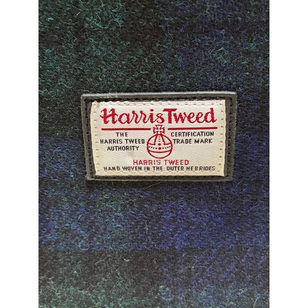 Harris Tweed Glen Appin Black Watch Plaid Brora Small Tote Bag Shoulder Strap - Picture 6 of 16